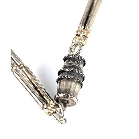 Vtge Navaho bracelet Turquoise and sterling beads 7" Navaho reservation EUC - Picture 5 of 5